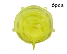 Load image into Gallery viewer, 6 Pcs Reusable Food Packaging Cover Silicon Food Fresh-Keep Sealing Cap Vacuum Stretch Silicone Lids Kitchen Silicone Cover
