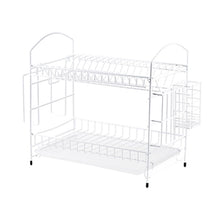 Load image into Gallery viewer, Aluminium Alloy Dish Rack Kitchen Organizer Storage Drainer Drying Plate Shelf Sink Supplies Knife and Fork Container
